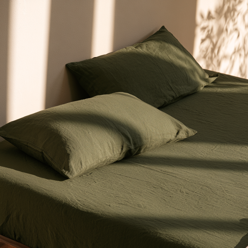 Organic French Flax Linen Bed Sheet