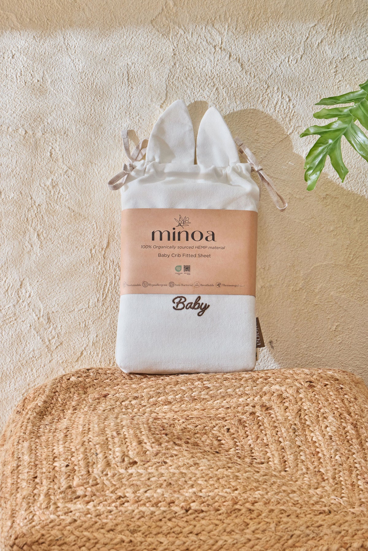 Organic French Linen Fitted Crib Sheet - Breathable Baby Cot Sheet