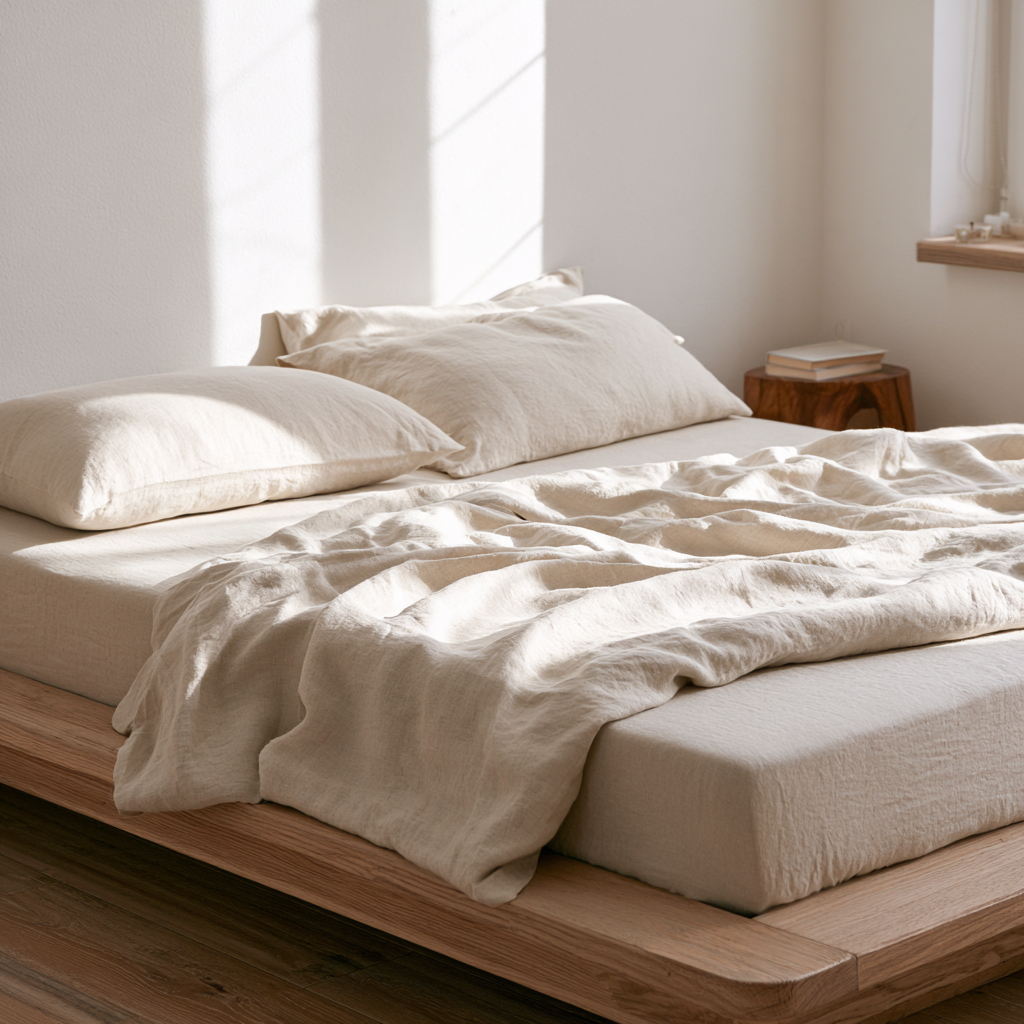 Organic French Flax Linen Bed Sheet