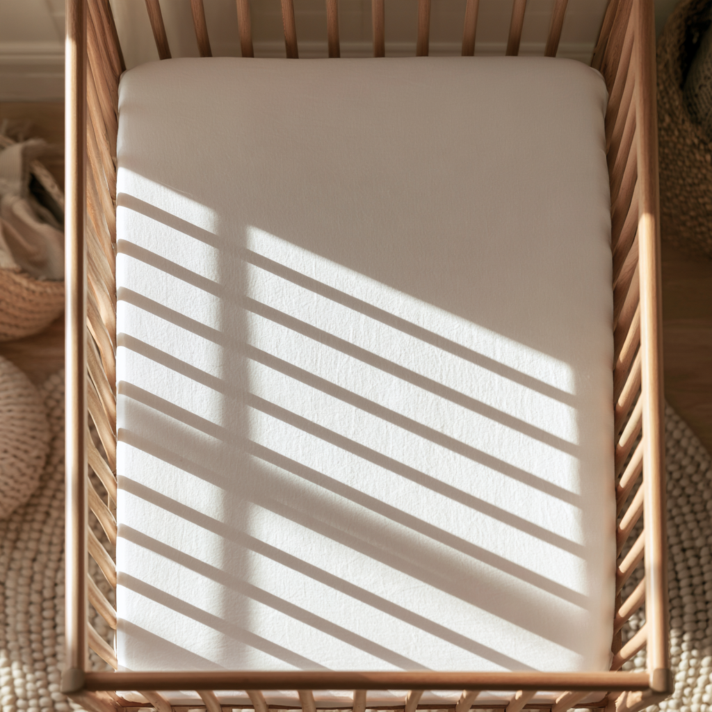 Organic French Linen Fitted Crib Sheet - Breathable Baby Cot Sheet